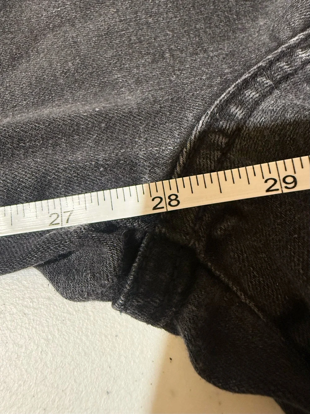 FRAYED Jeans High Rise Skinny Black Gray Wash Button Fly Stretch Size 24